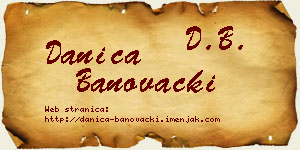 Danica Banovački vizit kartica